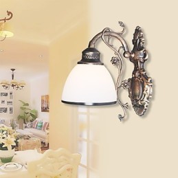 Jednoduchá americká nástěnná lampa Noční lampa Obývací pokoj Dekorativní lampa tepané železo Kreativní nástěnná lampa v evropském stylu