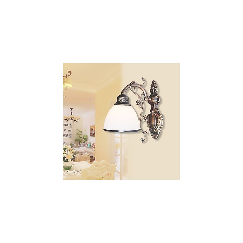 Jednoduchá americká nástěnná lampa Noční lampa Obývací pokoj Dekorativní lampa tepané železo Kreativní nástěnná lampa v evropském stylu