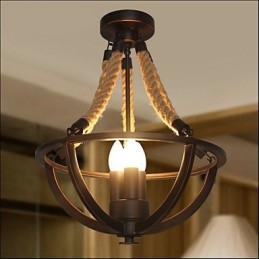 Americká stropní retro lana jednoduchá lampa