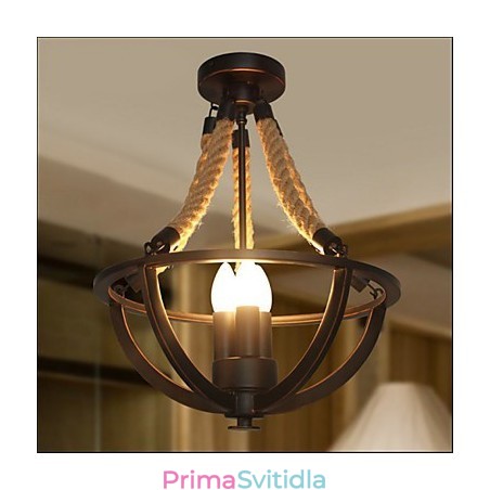 Americká stropní retro lana jednoduchá lampa Americká stropní retro lana jednoduchá lampa