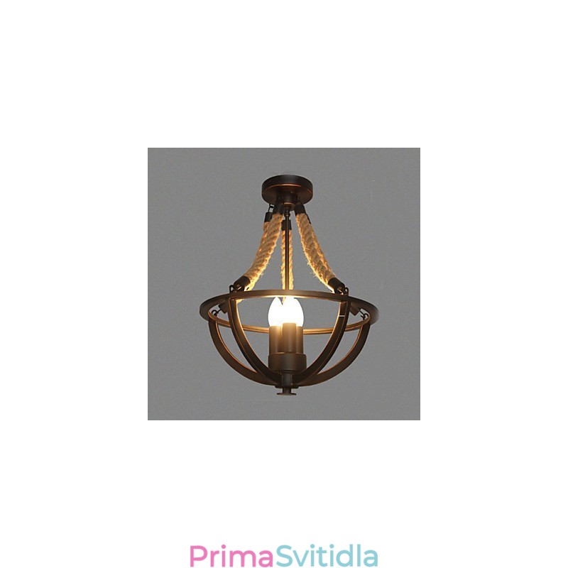Americká stropní retro lana jednoduchá lampa
