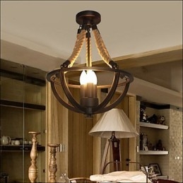 Americká stropní retro lana jednoduchá lampa