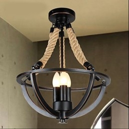 Americká stropní retro lana jednoduchá lampa