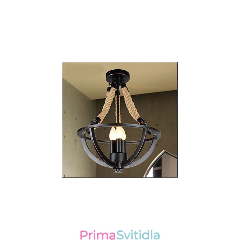 Americká stropní retro lana jednoduchá lampa