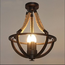 Americká stropní retro lana jednoduchá lampa