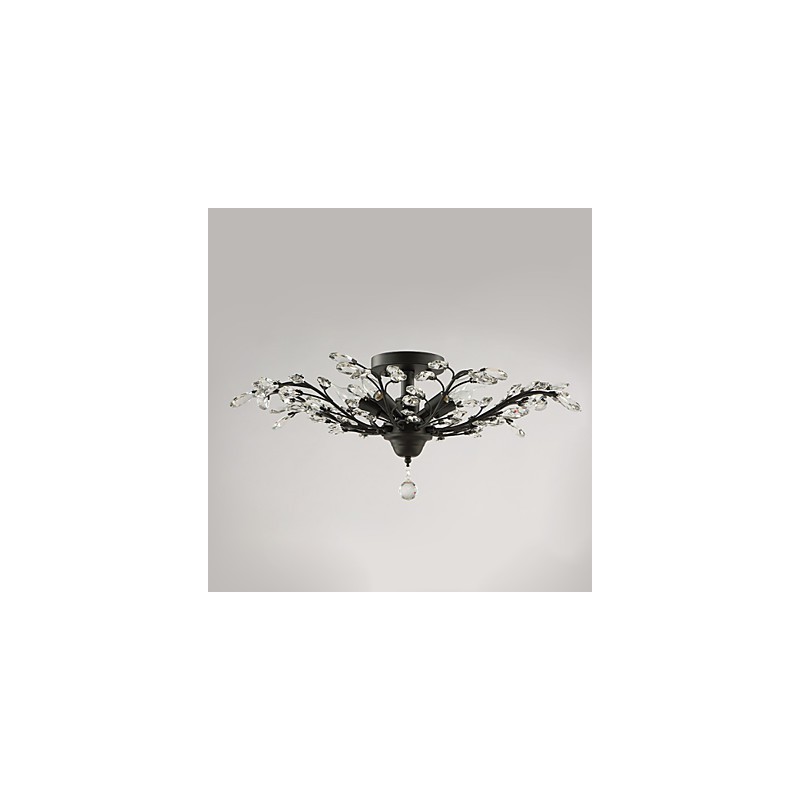 Vintage křišťálový zapuštěný kov černý nebo zlatý