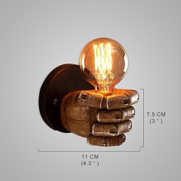 Loft industriální Cafe nástěnné svítidlo Resin nástěnné svítidlo Lodge Antique Vintage Retro Paint Funkce pro Mini styl Ambient Light Nástěnné nástěnné svítidlo