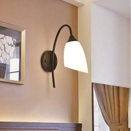 Černá americká jednoduchá lampa do ložnice Rybářská noční nástěnná lampa