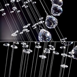 Křišťálové závěsné světlo Lustrové osvětlení 5 světel Silver Canpoy Clear K9 Crystal Helix Stropní lampy
