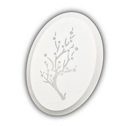 Švestkové vyřezávané akrylové drhnutí Nástěnné světlo Kulatý tvar Noční lampa Chodba Světla Teplá bílá AC220V