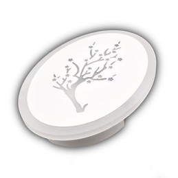Švestkové vyřezávané akrylové drhnutí Nástěnné světlo Kulatý tvar Noční lampa Chodba Světla Teplá bílá AC220V