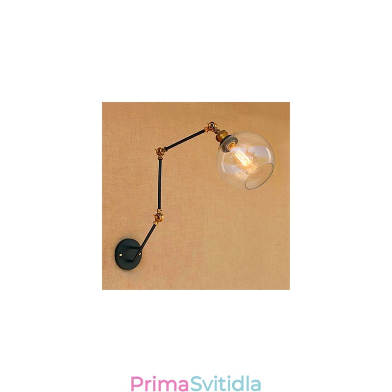 Rustic Lodge Chrome Funkce pro okolní světlo s otočným ramenem Nástěnné osvětlení s otočným ramenem