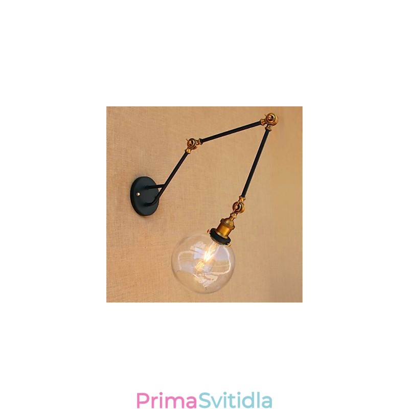 Rustic Lodge Chrome Funkce pro okolní světlo s otočným ramenem Nástěnné osvětlení s otočným ramenem