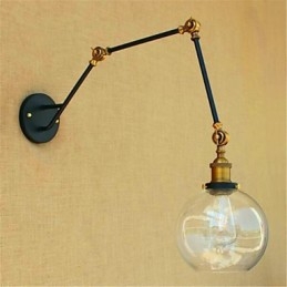 Rustic Lodge Chrome Funkce pro okolní světlo s otočným ramenem Nástěnné osvětlení s otočným ramenem