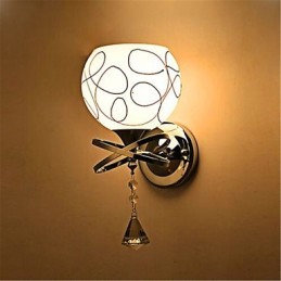 Noční lampa do hotelové ložnice Moderní minimalistická skleněná nástěnná lampa
