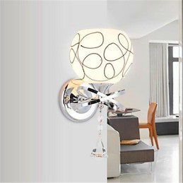 Noční lampa do hotelové ložnice Moderní minimalistická skleněná nástěnná lampa