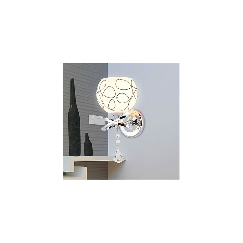 Noční lampa do hotelové ložnice Moderní minimalistická skleněná nástěnná lampa