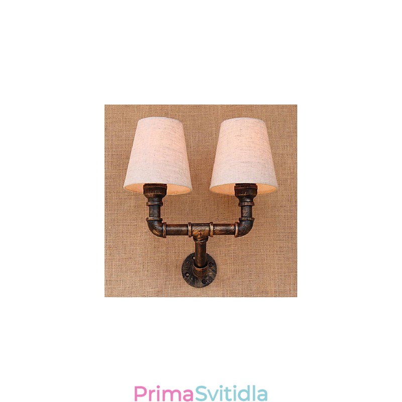 Rustic Lodge mosazný prvek pro nástěnné svítidlo s okolním osvětlením