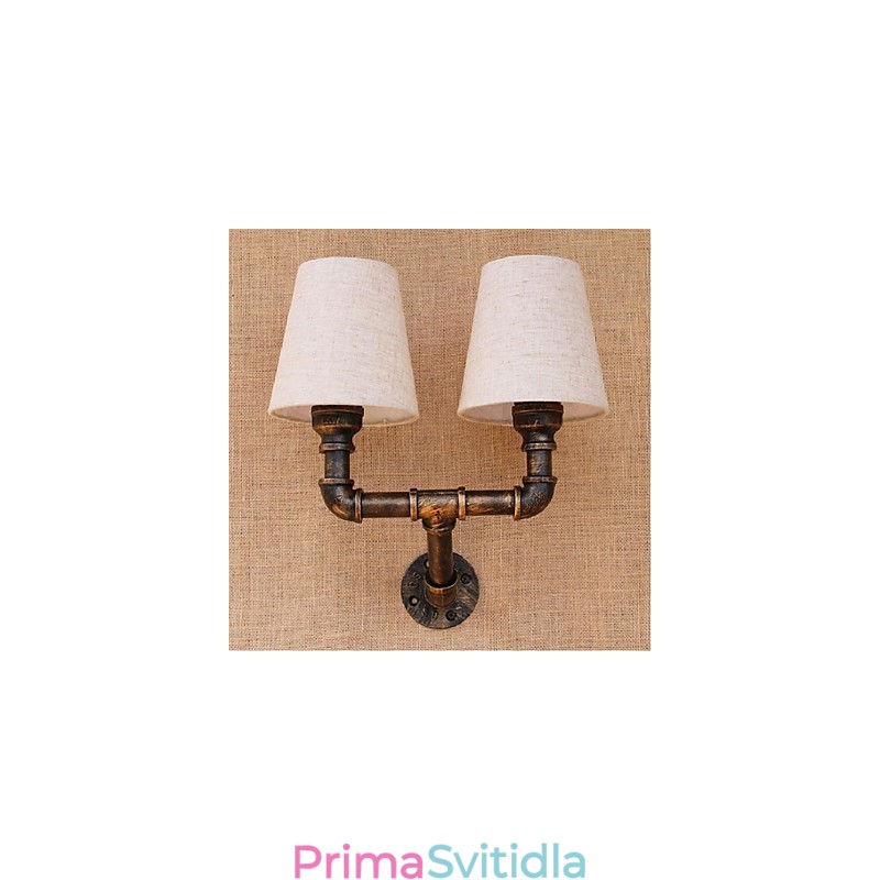 Rustic Lodge mosazný prvek pro nástěnné svítidlo s okolním osvětlením