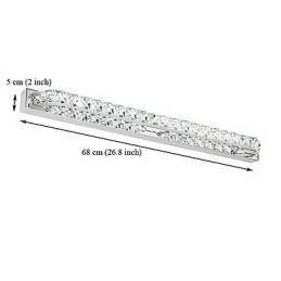 Dlouhá vysoce kvalitní zrcadlová lampa do koupelny Kovové a křišťálové nástěnné svítidlo