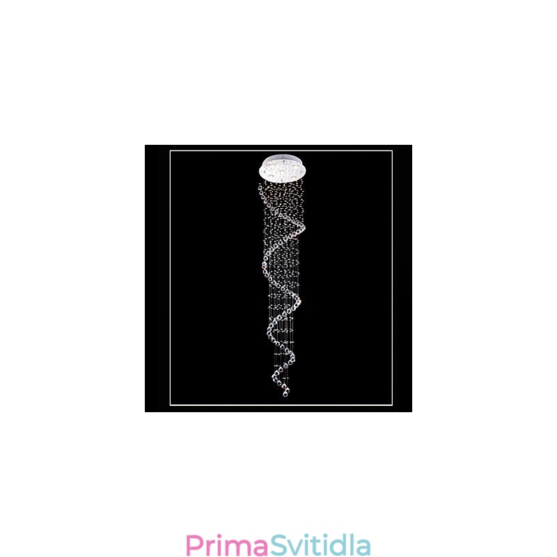 Křišťálové závěsné světlo Lustrové osvětlení 5 světel Silver Canpoy Clear K9 Crystal Helix Stropní lampy