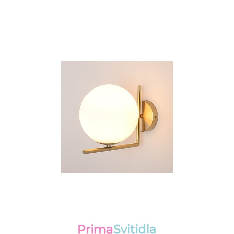 Moderní současná galvanicky pokovená funkce pro nástěnné svítidlo Arc Uplight