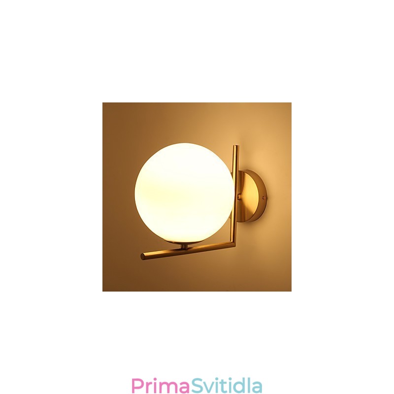 Moderní současná galvanicky pokovená funkce pro nástěnné svítidlo Arc Uplight