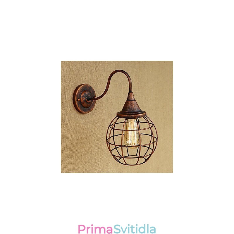 Simple And Retro Creative Personality Rust Color Americká nástěnná lampa Wall Sconces Wall Light