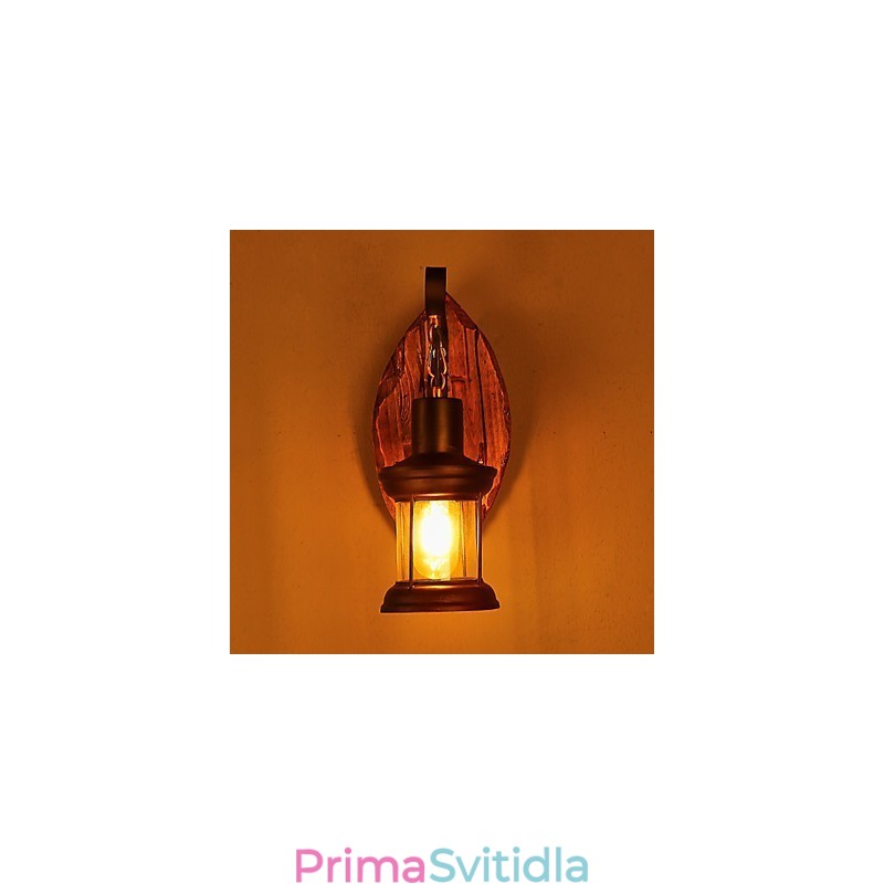 Nástěnná nástěnná lampa s jednou hlavou industriální vintage retro dřevěná barva na kov pro dekoraci nástěnného svítidla Home Hotel Corridor