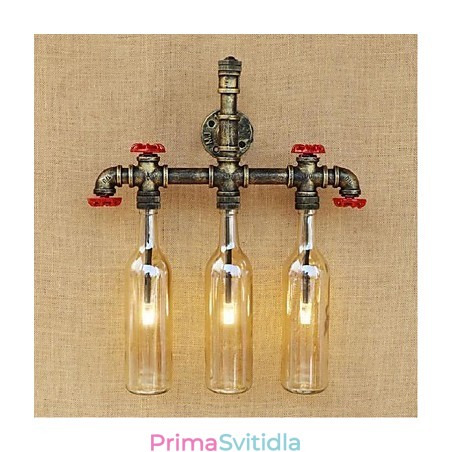 Retro průmyslový spínač větru Nástěnná lampa Láhev na vodu Nástěnné světlo Jantarové Retro průmyslový spínač větru Nástěnná lampa Láhev na vodu Nástěnné světlo Jantarové