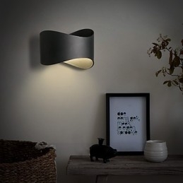 Moderní moderní povrchová úprava s černým oxidem pro nástěnné nástěnné svítidlo s okolním osvětlením v mini stylu