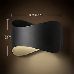 Moderní moderní povrchová úprava s černým oxidem pro nástěnné nástěnné svítidlo s okolním osvětlením v mini stylu