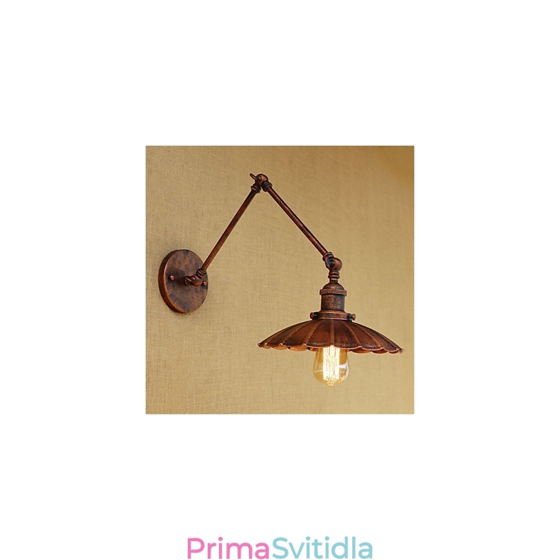 Rustic Lodge Country Retro Malba pro Mini Style Swing Arm Ambient Light Swing