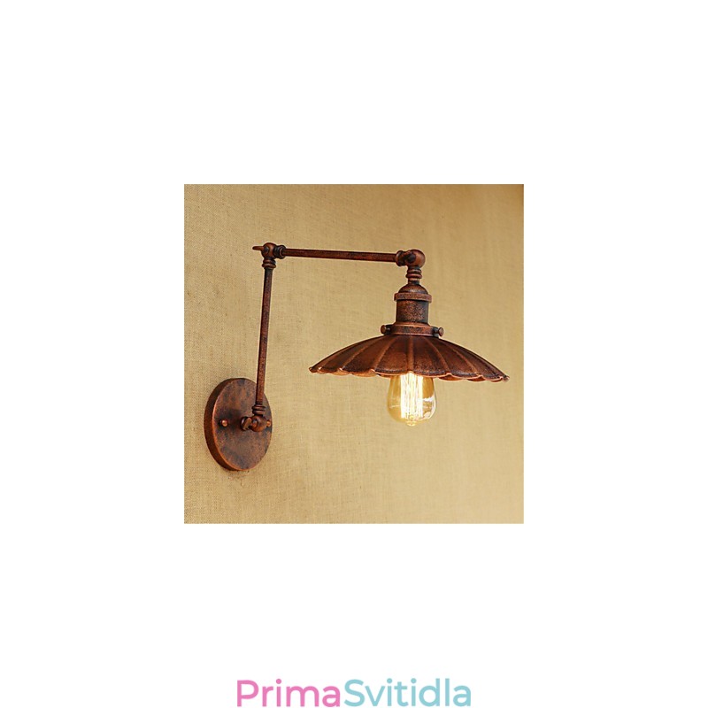 Rustic Lodge Country Retro Malba pro Mini Style Swing Arm Ambient Light Swing