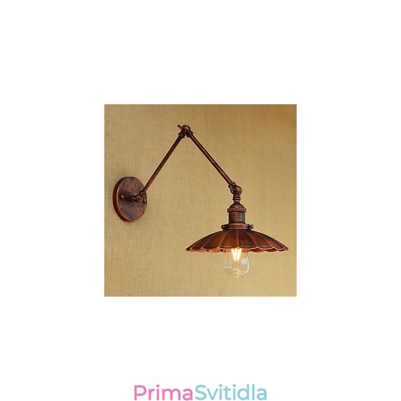 Rustic Lodge Country Retro Malba pro Mini Style Swing Arm Ambient Light Swing