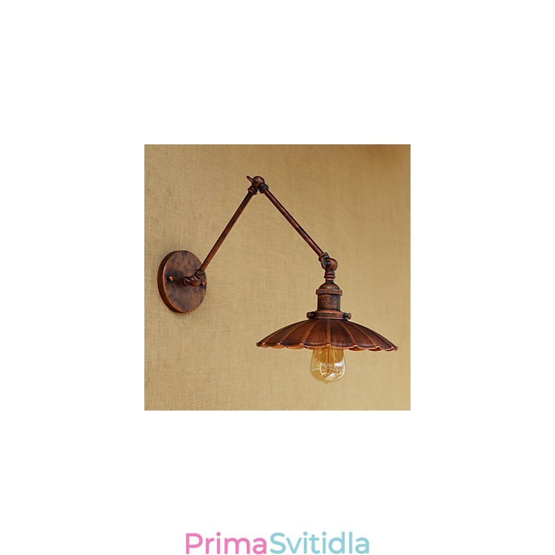 Rustic Lodge Country Retro Malba pro Mini Style Swing Arm Ambient Light Swing