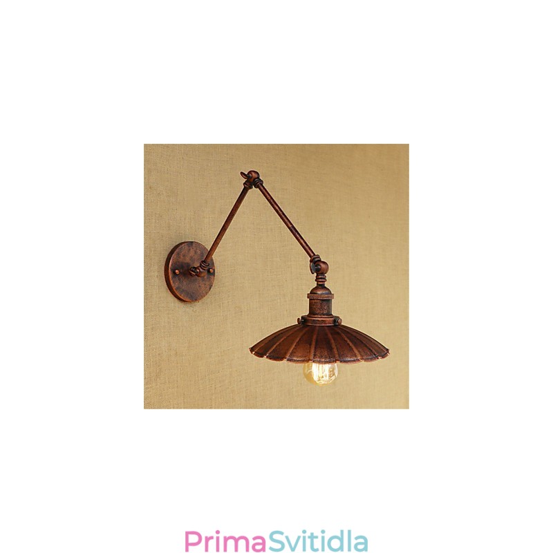 Rustic Lodge Country Retro Malba pro Mini Style Swing Arm Ambient Light Swing
