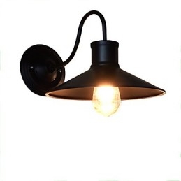 Nástěnné světlo Nástěnné svítidla Nástěnné železo Nástěnná lampa Němá černá lampa se světelným mečem na zdi