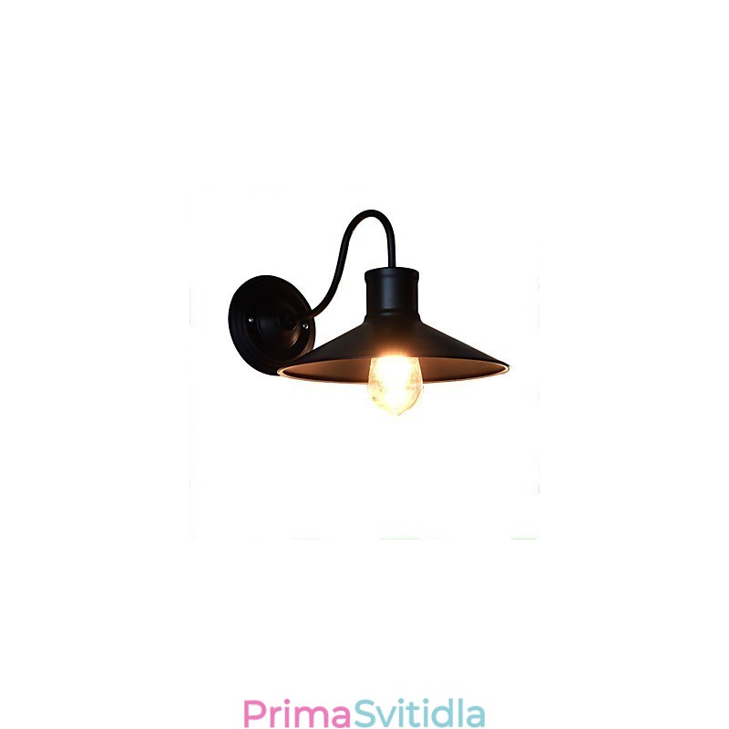 Nástěnné světlo Nástěnné svítidla Nástěnné železo Nástěnná lampa Němá černá lampa se světelným mečem na zdi