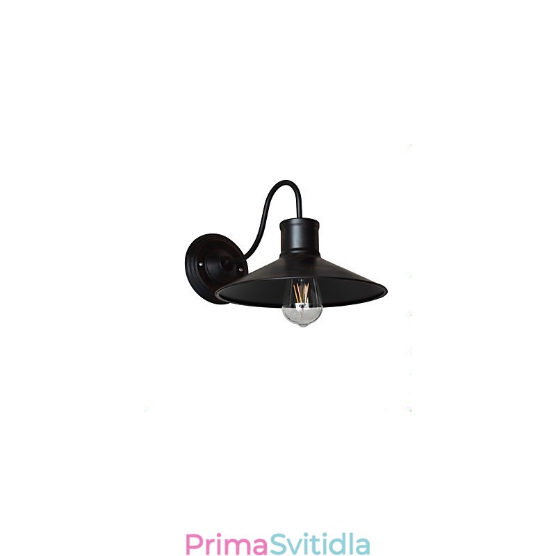 Nástěnné světlo Nástěnné svítidla Nástěnné železo Nástěnná lampa Němá černá lampa se světelným mečem na zdi