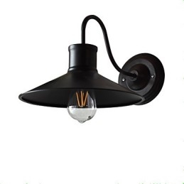 Nástěnné světlo Nástěnné svítidla Nástěnné železo Nástěnná lampa Němá černá lampa se světelným mečem na zdi