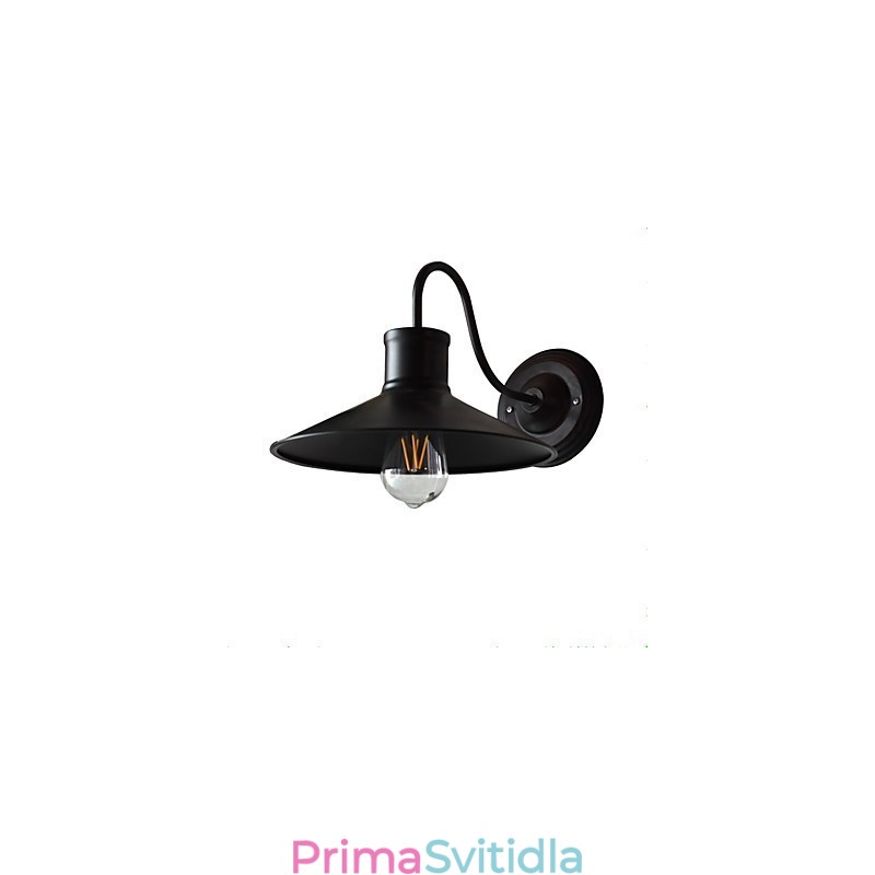 Nástěnné světlo Nástěnné svítidla Nástěnné železo Nástěnná lampa Němá černá lampa se světelným mečem na zdi