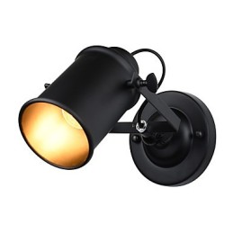 Malovaná ocelová nástěnná lampa němá černá americká káva dekorace retro nástěnná lampa světelný meč na zdi