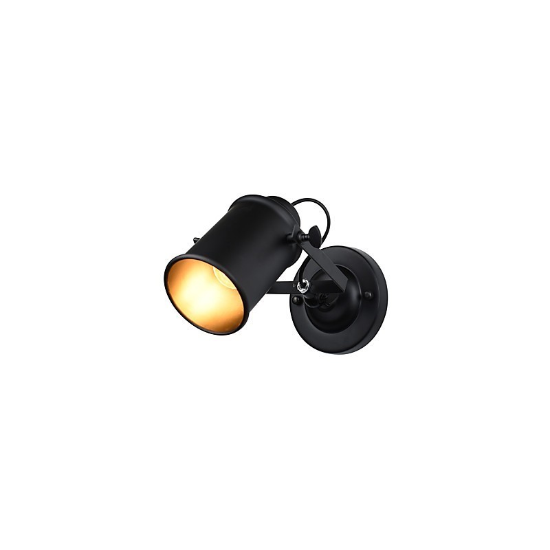 Malovaná ocelová nástěnná lampa němá černá americká káva dekorace retro nástěnná lampa světelný meč na zdi