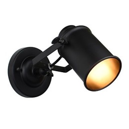 Malovaná ocelová nástěnná lampa němá černá americká káva dekorace retro nástěnná lampa světelný meč na zdi