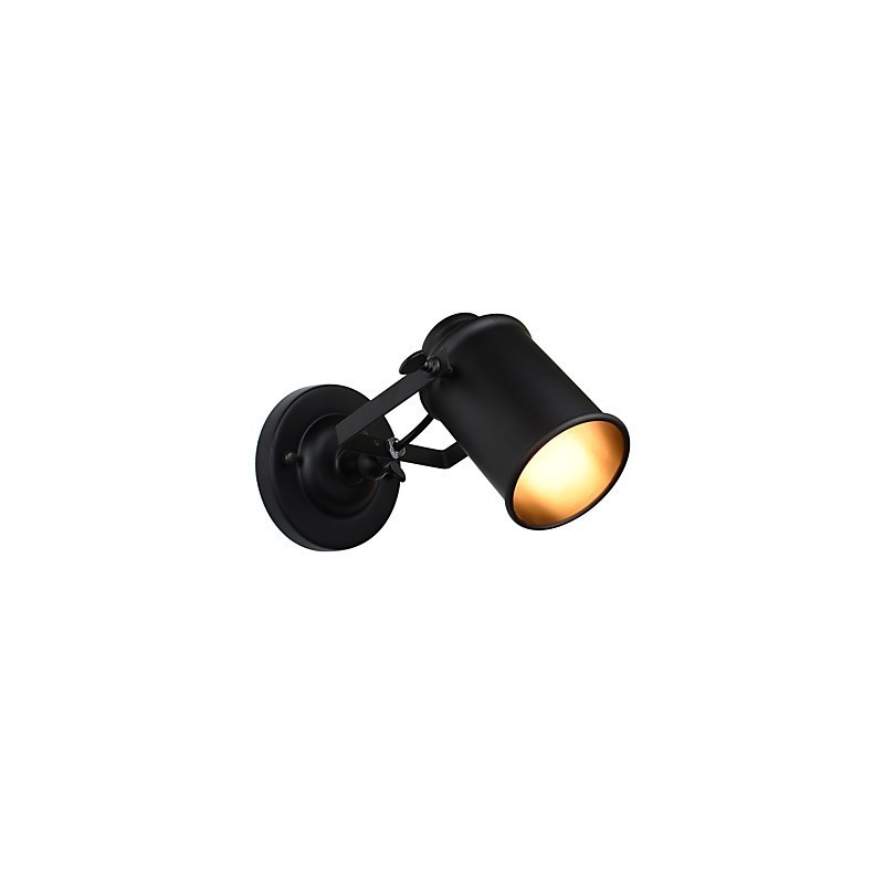 Malovaná ocelová nástěnná lampa němá černá americká káva dekorace retro nástěnná lampa světelný meč na zdi