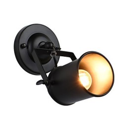 Malovaná ocelová nástěnná lampa němá černá americká káva dekorace retro nástěnná lampa světelný meč na zdi