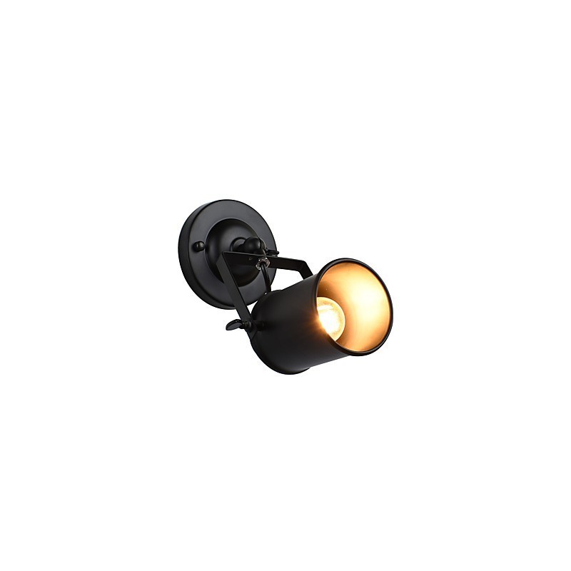 Malovaná ocelová nástěnná lampa němá černá americká káva dekorace retro nástěnná lampa světelný meč na zdi