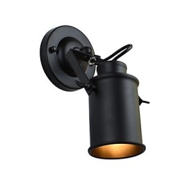 Malovaná ocelová nástěnná lampa němá černá americká káva dekorace retro nástěnná lampa světelný meč na zdi