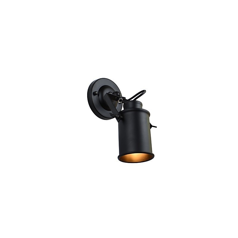 Malovaná ocelová nástěnná lampa němá černá americká káva dekorace retro nástěnná lampa světelný meč na zdi